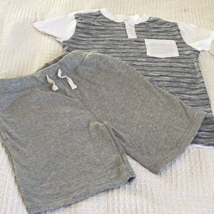 NWT shorts and t-shirt, size 7/8 shorts, 8 shirt